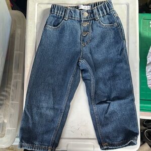 Zara Kids Dark Blue Denim Jeans with Button Fly